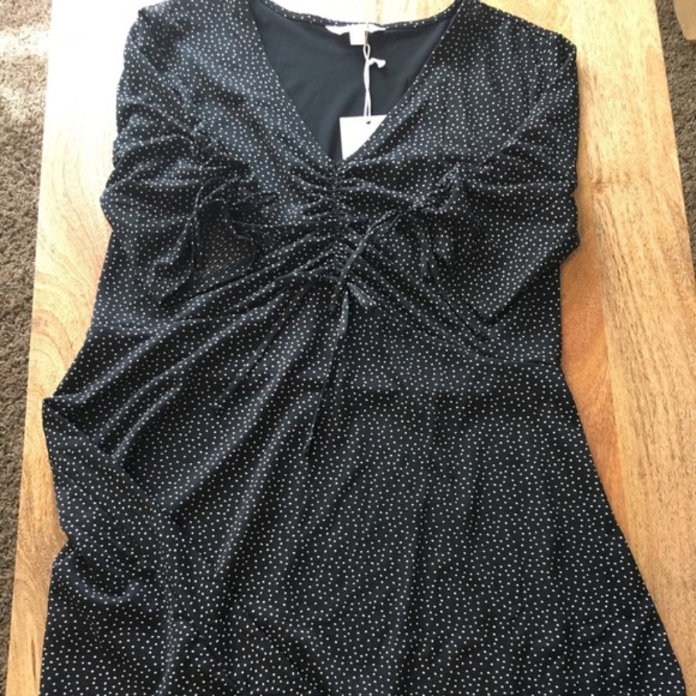 Fit & Flare Black and White Polka Dot Dress